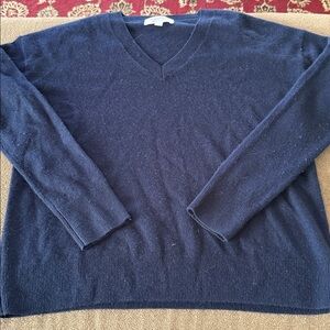 Nordstrom 100% Cashmere Navy Blue Sweater Size XS (TD)